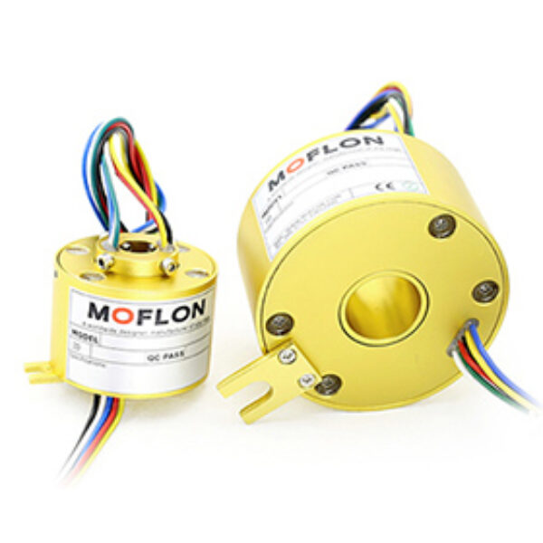 Through bore slip rings and through Tole slip rings